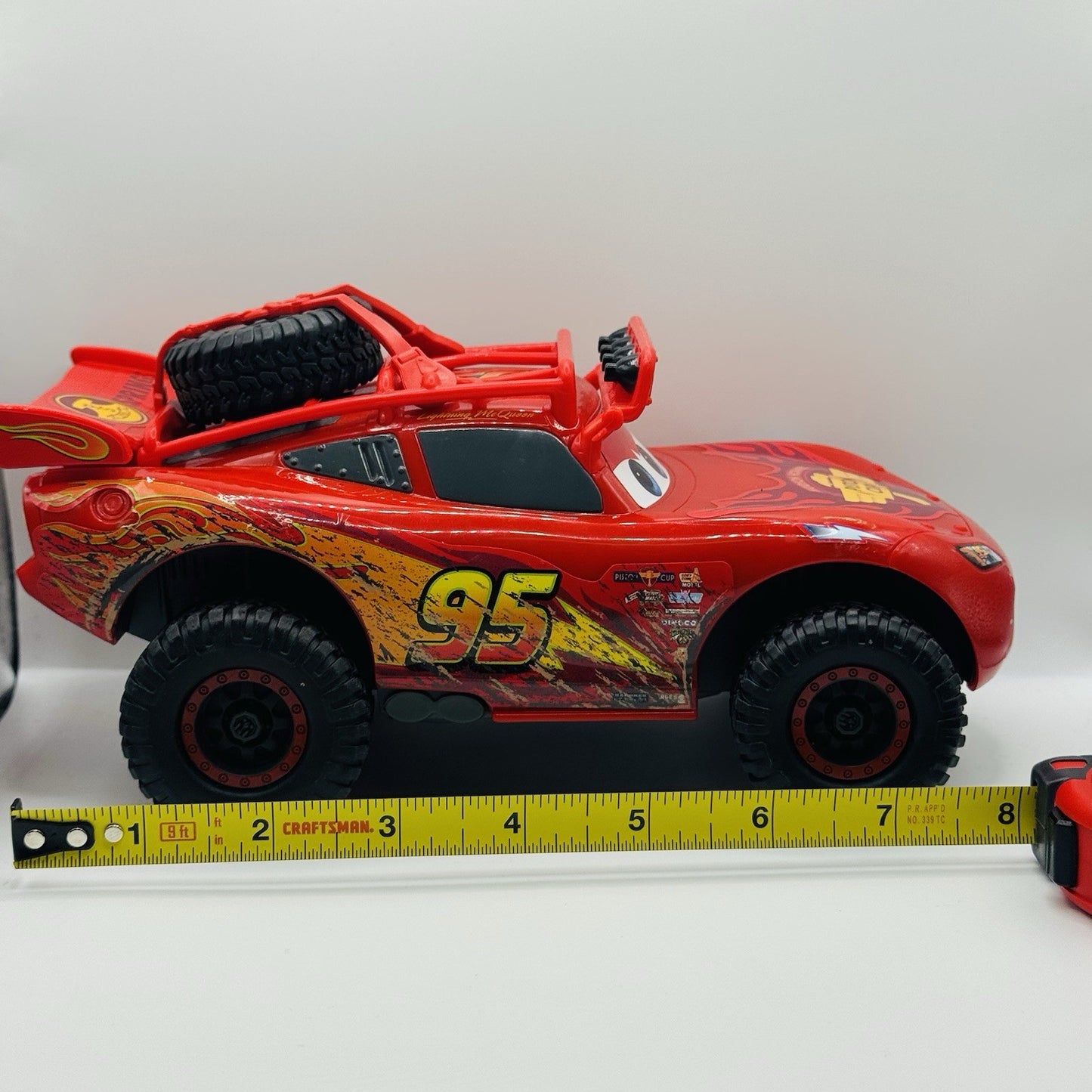 Disney Pixar Cars LARGE OFF-ROAD RACIN’ MCQUEEN Radiator Springs 500 TALKING 8”