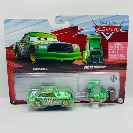 Disney Pixar Cars - CHICK HICKS & HTB PITTY BRUISER BUKOWSKI 2022 - 1:55 Diecast