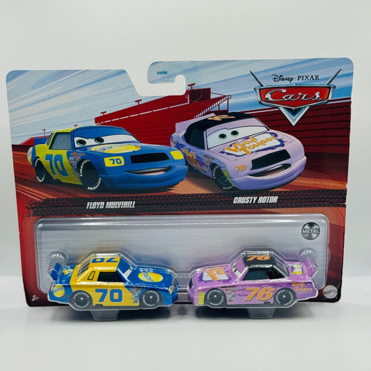Disney Pixar Cars - GASPRIN FLOYD MULVIHILL & VINYL TOUPEE CRUSTY - 1:55 Diecast