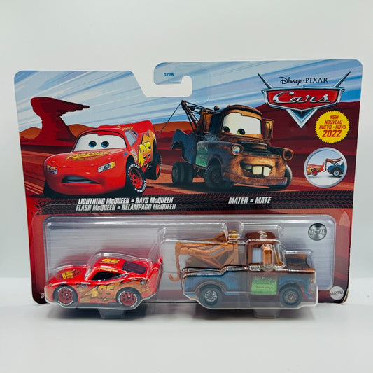Disney Pixar Cars - ROAD REPAIR MCQUEEN TAR & MATER TOW HOOK 2022 - 1:55 Diecast