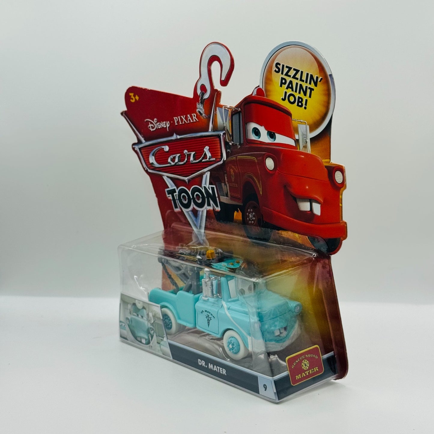 Disney Pixar Cars Toon - DR MATER W/ MASK DOWN Rescue Squad Mater - 1:55 Diecast