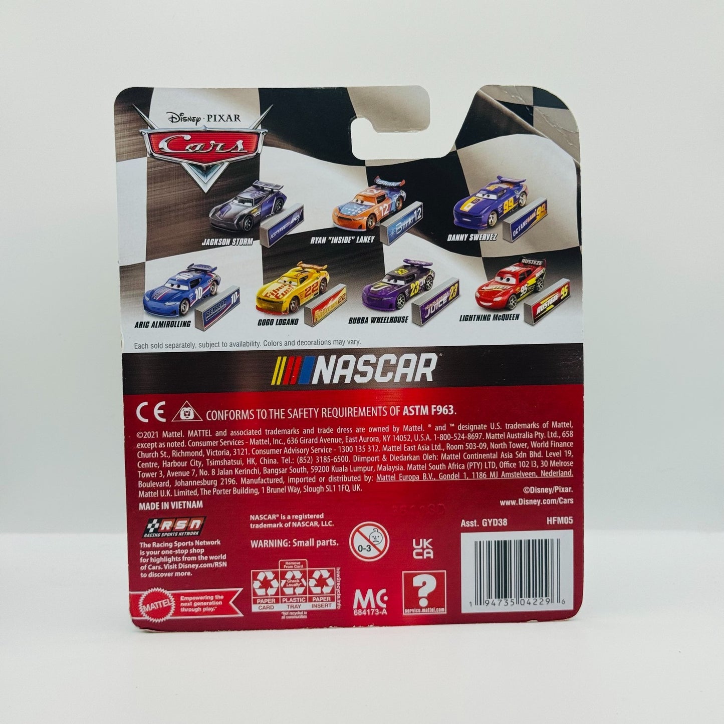 Disney Pixar Cars - NASCAR ROWDY REVIN' BUSCH HTB KYLE BUSCH 2022 - 1:55 Diecast