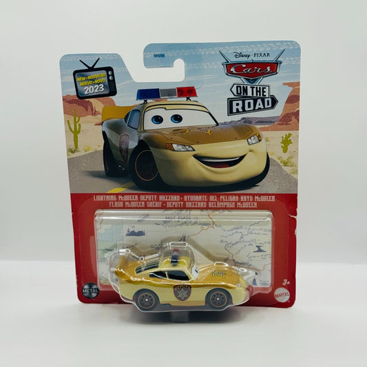 Disney Pixar Cars - DEPUTY HAZZARD LIGHTNING MCQUEEN On The Road - 1:55 Diecast