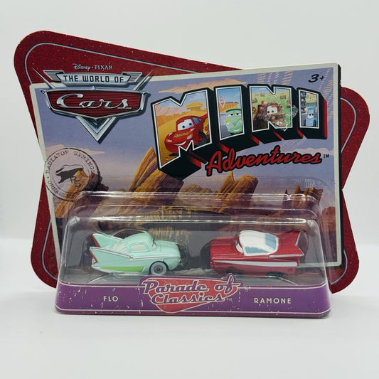 Disney Pixar Cars - Mini Adventures FLO & OLD SCHOOL RAMONE - Parade Of Classics