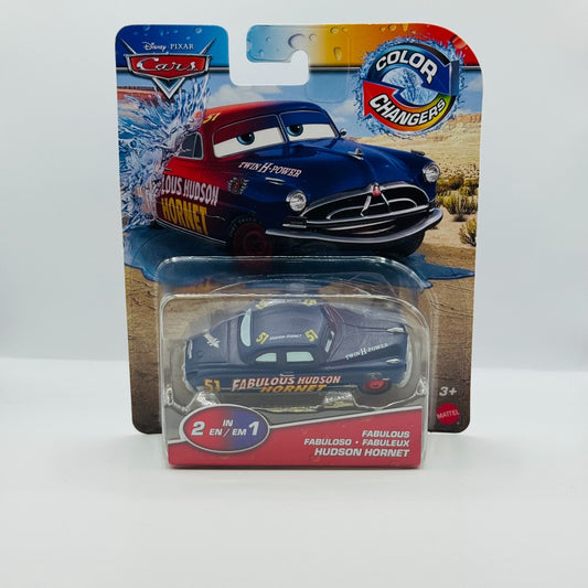 Disney Pixar Cars - COLOR CHANGERS FABULOUS HUDSON HORNET RED/BLUE - 1:55 Scale