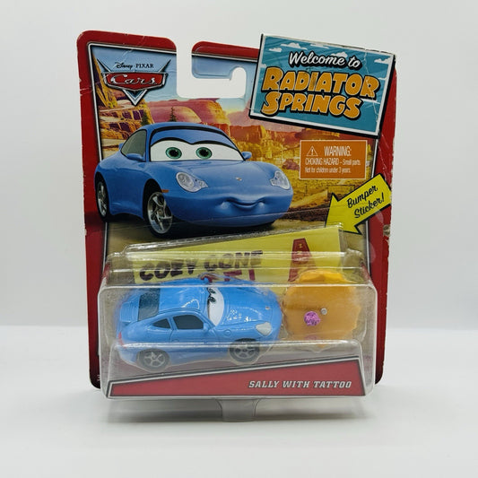 Disney Pixar Cars - WELCOME TO RADIATOR SPRINGS SALLY WITH TATTOO - 1:55 Diecast