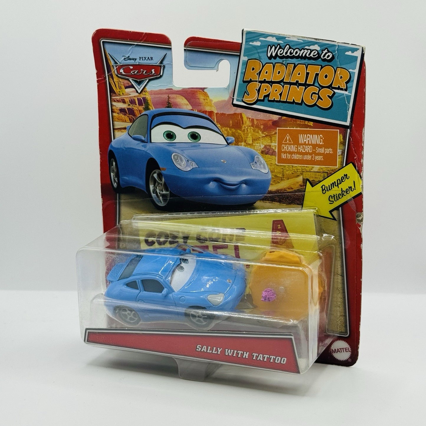 Disney Pixar Cars - WELCOME TO RADIATOR SPRINGS SALLY WITH TATTOO - 1:55 Diecast