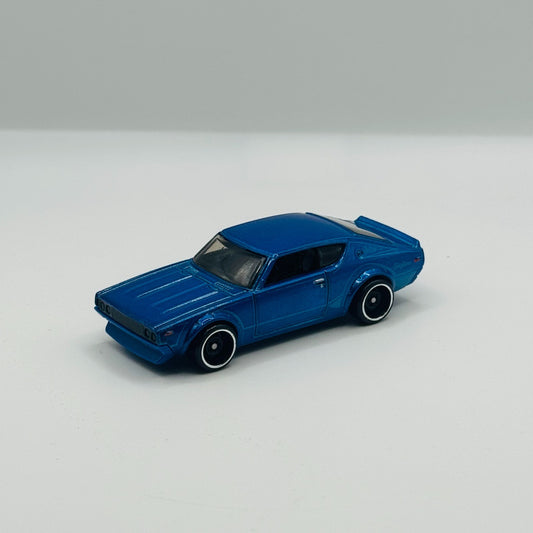 Hot Wheels - BLUE NISSAN SKYLINE GT-R 2000 Then & Now #118 - 1:64 Scale Diecast