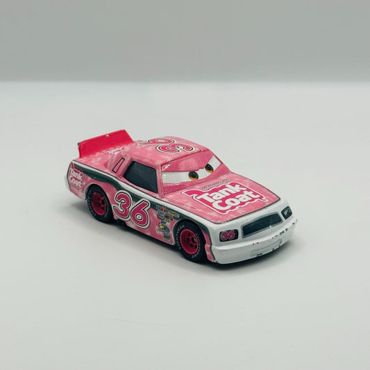 Disney Pixar Cars - EUGENE CARBURESKI TANK COAT Rubber Tires 2009 - 1:55 Diecast