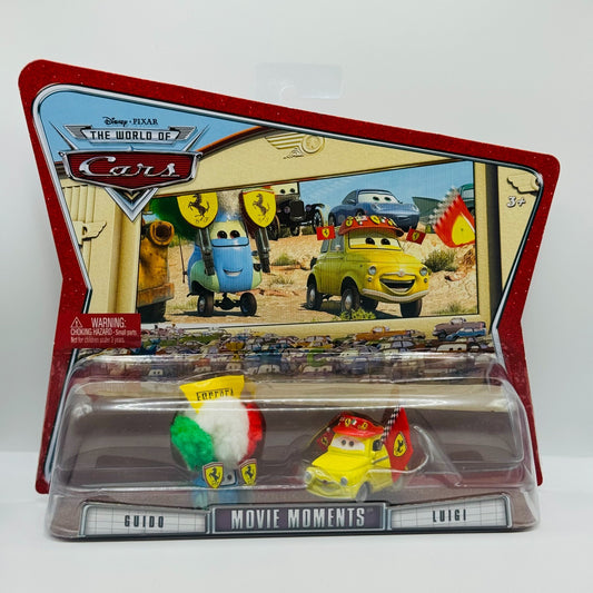 Disney Pixar Cars - FERRARI FANS GUIDO & LUIGI World of Cars 2008 - 1:55 Diecast