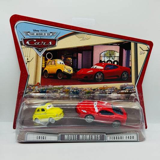 Disney Pixar Cars - LUIGI & FERRARI F430 MICHAEL World of Cars 2008 1:55 Diecast