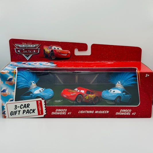 Disney Pixar Cars - DINOCO SHOWGIRLS & ANGRY MCQUEEN 3-PK 2009 - 1:55 Diecast