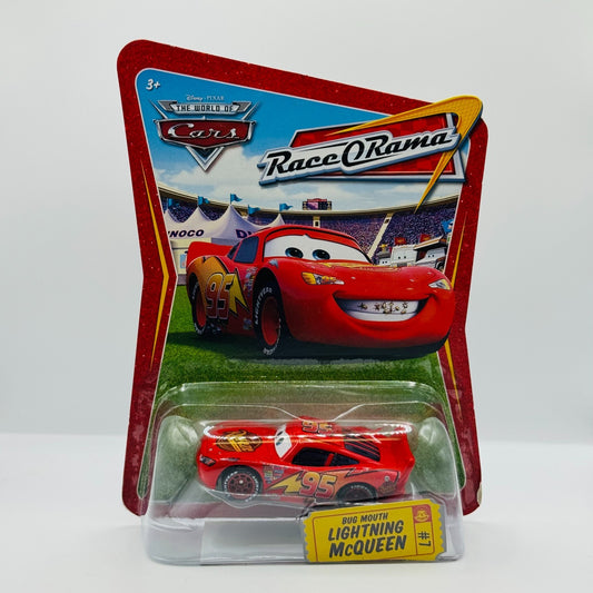 Disney Pixar Cars - BUG MOUTH LIGHTNING MCQUEEN Race O Rama 2009 - 1:55 Diecast