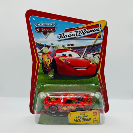 Disney Pixar Cars - CACTUS LIGHTNING MCQUEEN Race O Rama 2009 - 1:55 Diecast