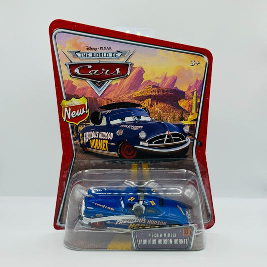 Disney Pixar Cars - PIT CREW MEMBER FABULOUS HUDSON HORNET DOC 2008 1:55 Diecast