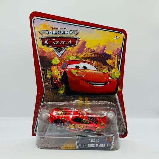 Disney Pixar Cars - CACTUS LIGHTNING MCQUEEN World Of Cars 2008 - 1:55 Diecast