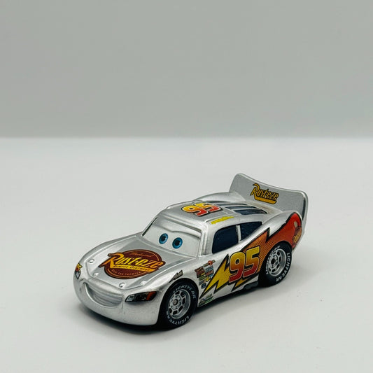 Disney Pixar Cars - SILVER LIGHTNING MCQUEEN WITH METALLIC FINISH - 1:55 Diecast