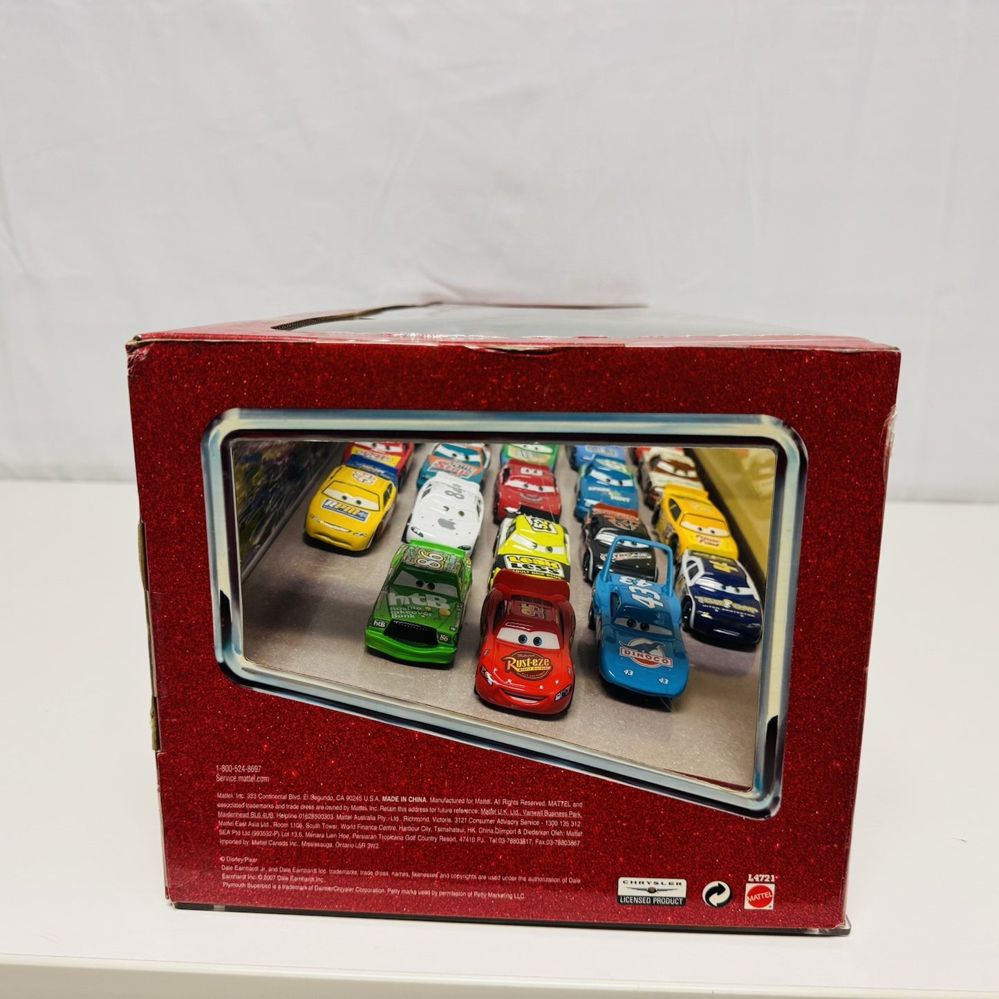 Disney Pixar Cars RLC MOTOR SPEEDWAY OF THE SOUTH SET APPLE CAR 1/1000 COMPLETE