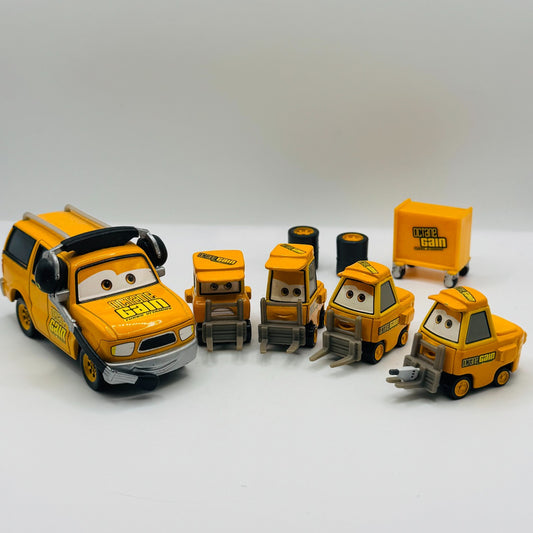 Disney Pixar Cars - TEAM OCTANE GAIN CREW CHIEF & 4 PITTYS - 1:55 Diecast
