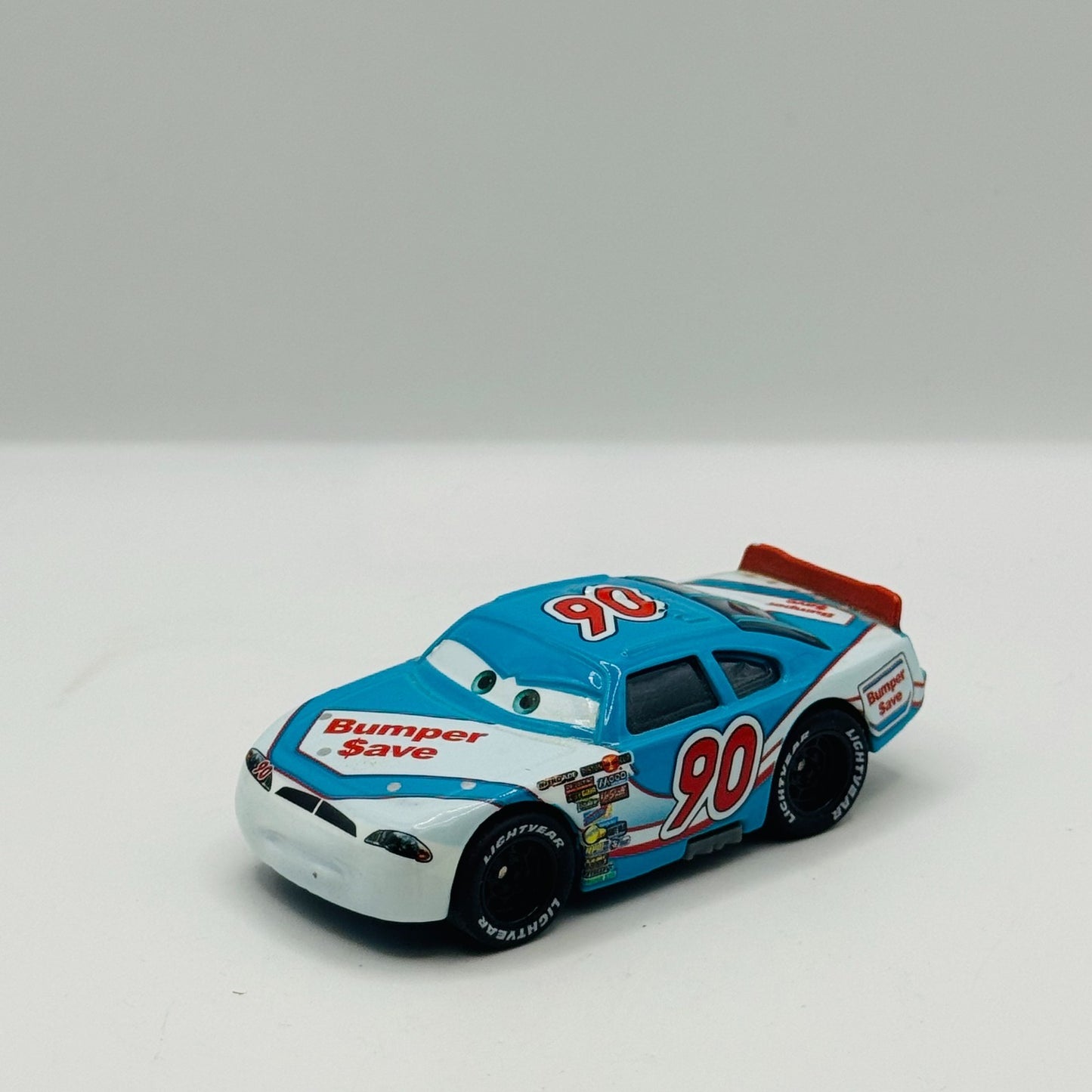 Disney Pixar Cars - PONCHY WIPEOUT BUMPER SAVE Rubber Tires Piston- 1:55 Diecast