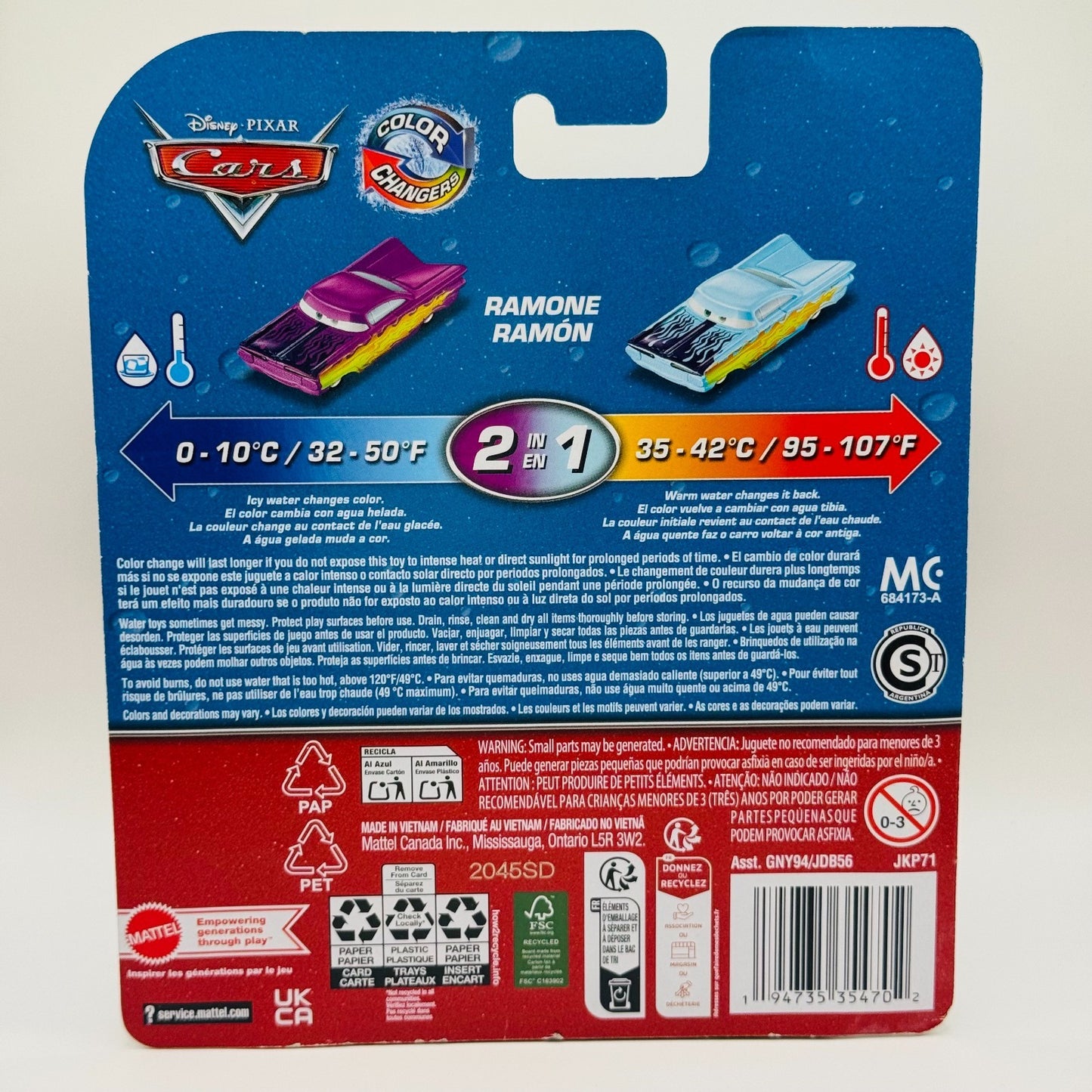 Disney Pixar Cars - COLOR CHANGERS RAMONE Purple/Blue 2026 - 1:55 Scale