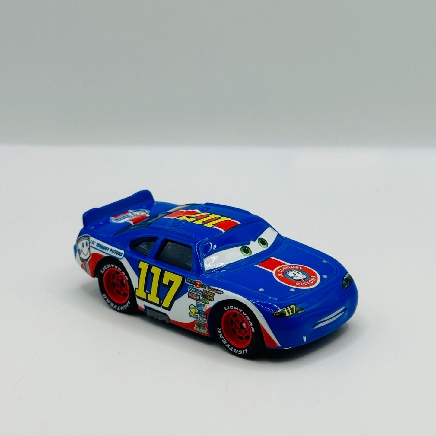 Disney Pixar Cars - RALPH CARLOW LIL TORQUEY PISTONS Rubber Tires - 1:55 Diecast