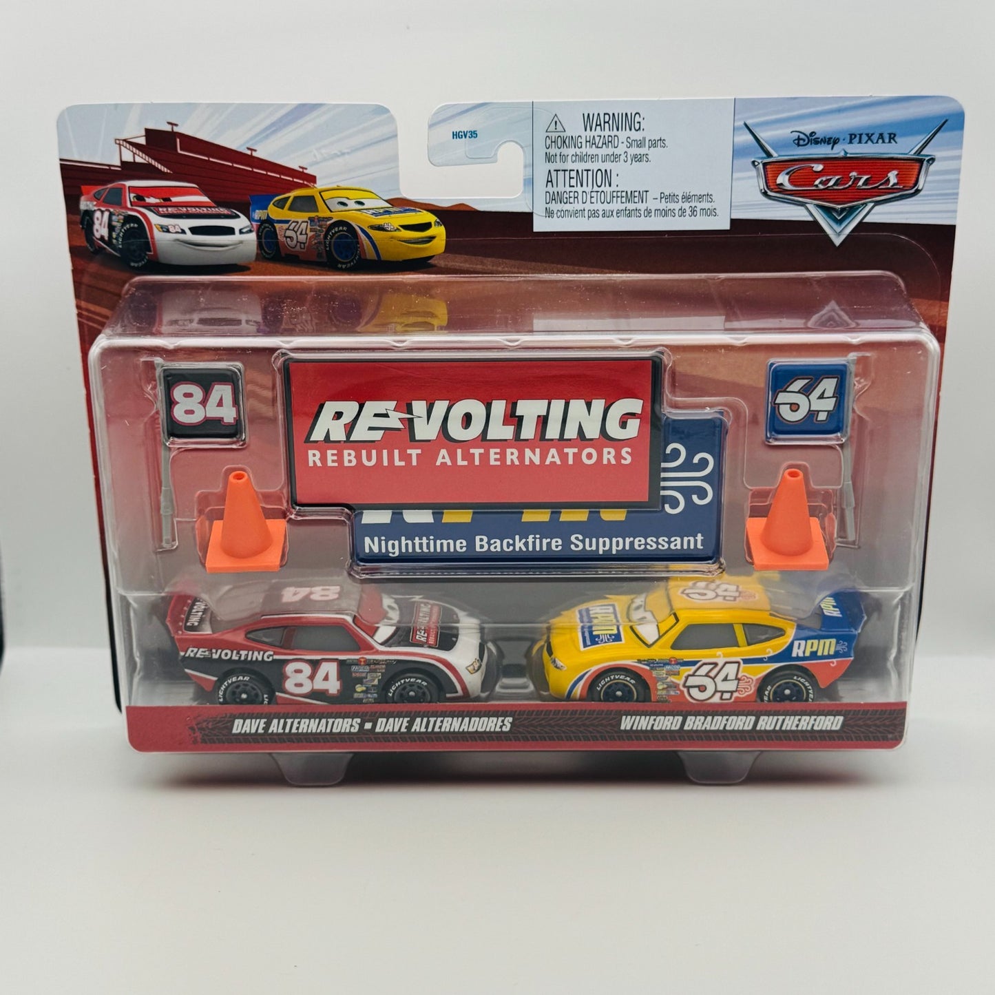 Disney Pixar Cars - DAVE RE-VOLTING & WINFORD RPM ACCESSORY PACK - 1:55 Diecast