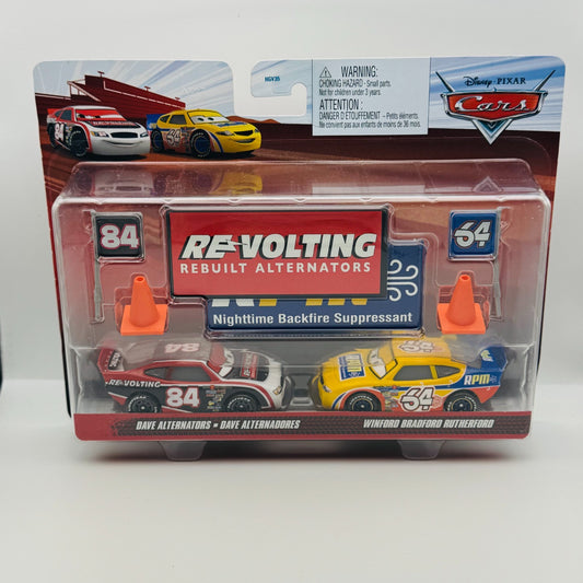 Disney Pixar Cars - DAVE RE-VOLTING & WINFORD RPM ACCESSORY PACK - 1:55 Diecast