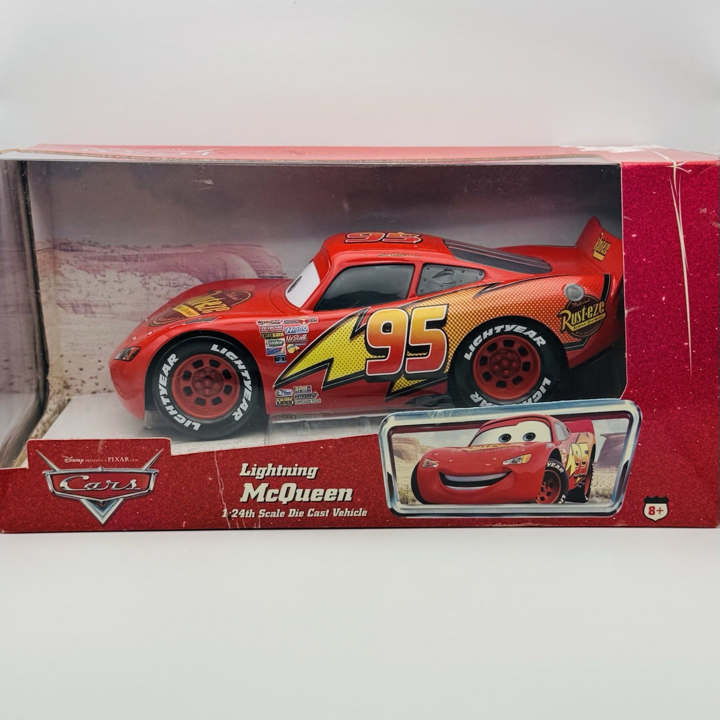 Disney Pixar Cars - MATTY COLLECTOR LIGHTNING MCQUEEN 1:24th Scale Die Cast 2006