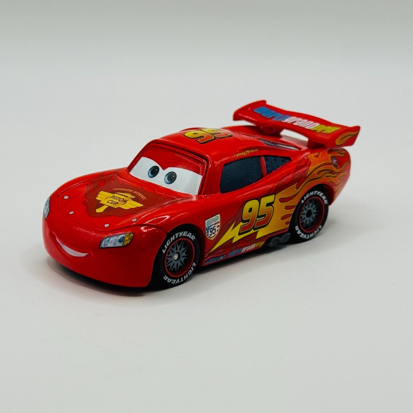 Disney Pixar Cars - WGP McQUEEN WITH RACING WHEELS RUBBER TIRES - 1:55 Diecast