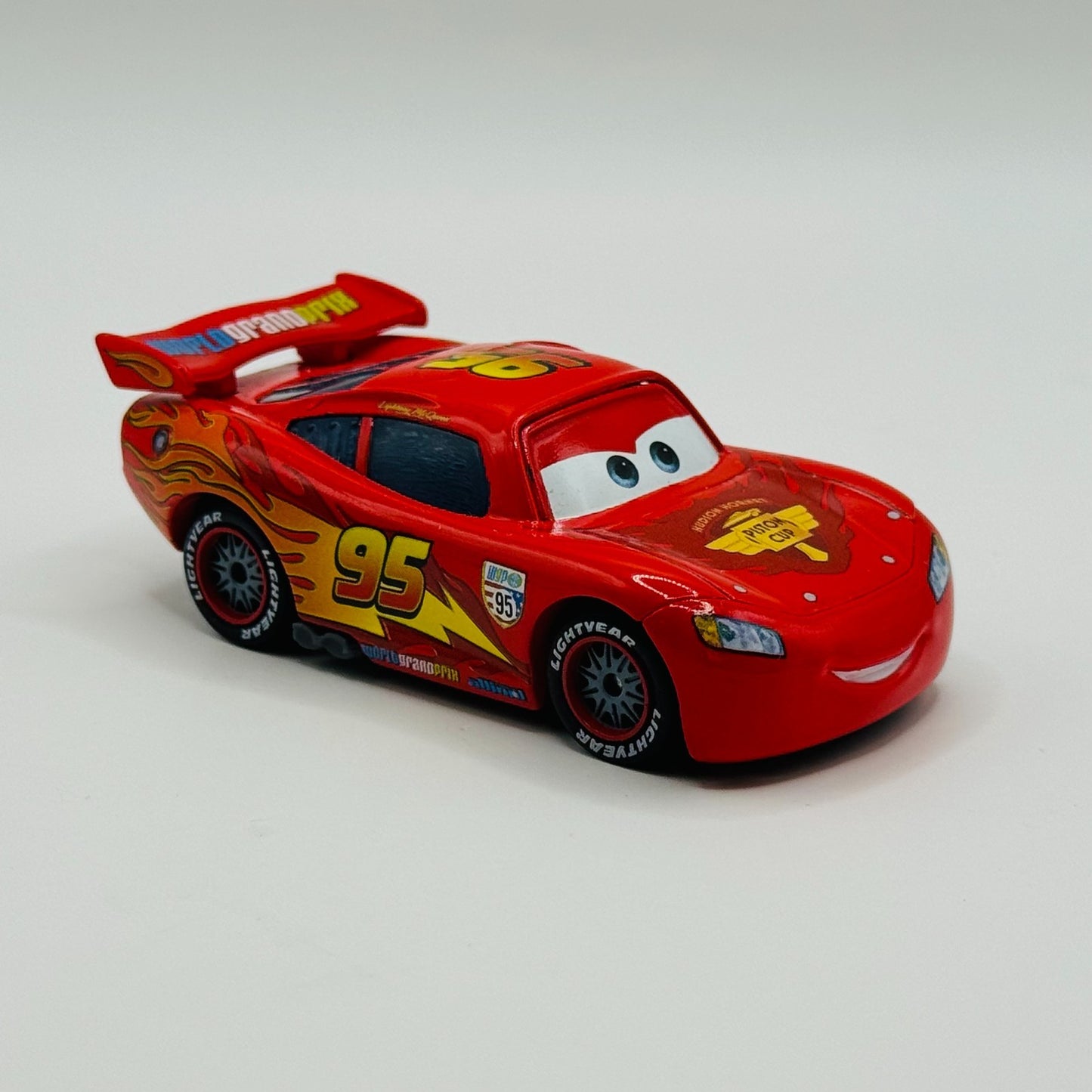 Disney Pixar Cars - WGP McQUEEN WITH RACING WHEELS RUBBER TIRES - 1:55 Diecast