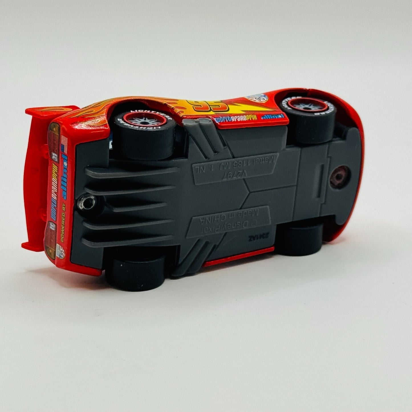 Disney Pixar Cars - WGP McQUEEN WITH RACING WHEELS RUBBER TIRES - 1:55 Diecast