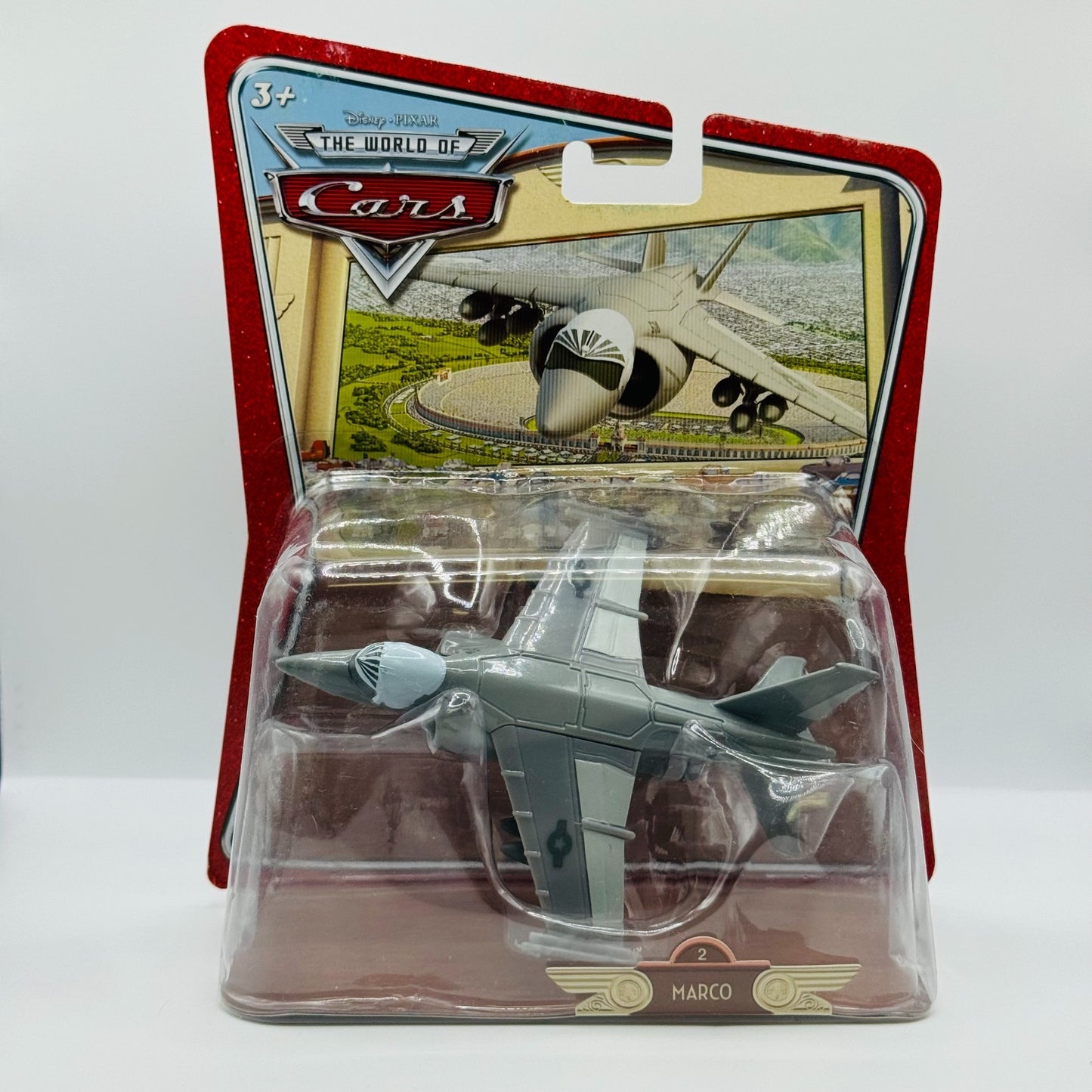 Disney Pixar Cars - MARCO FIGHTER JET Mega Size World Of Cars 2008 1:55 Diecast