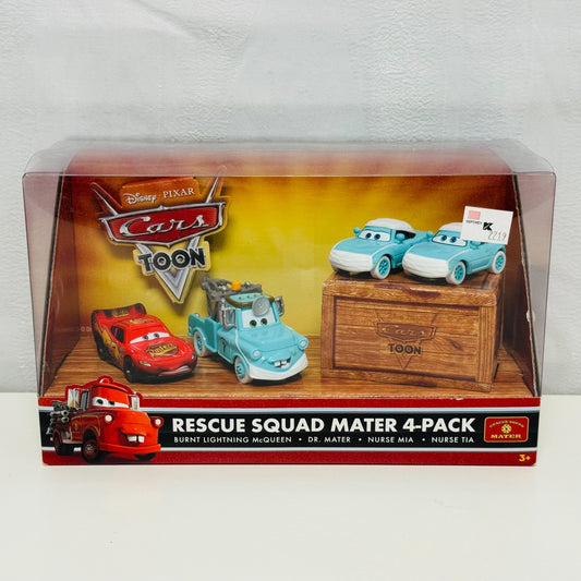 Disney Pixar Cars - RESCUE SQUAD MATER 4-PK NURSE MIA TIA DR MATER 1:55 Diecast
