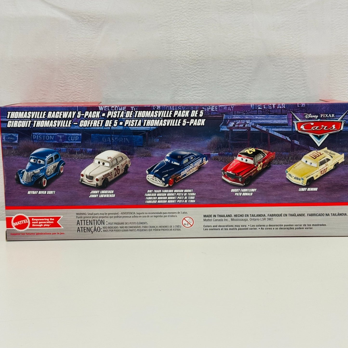 Disney Pixar Cars - THOMASVILLE RACEWAY 5-PK DUCKY JIMMY LUGWRENCH 1:55 Diecast