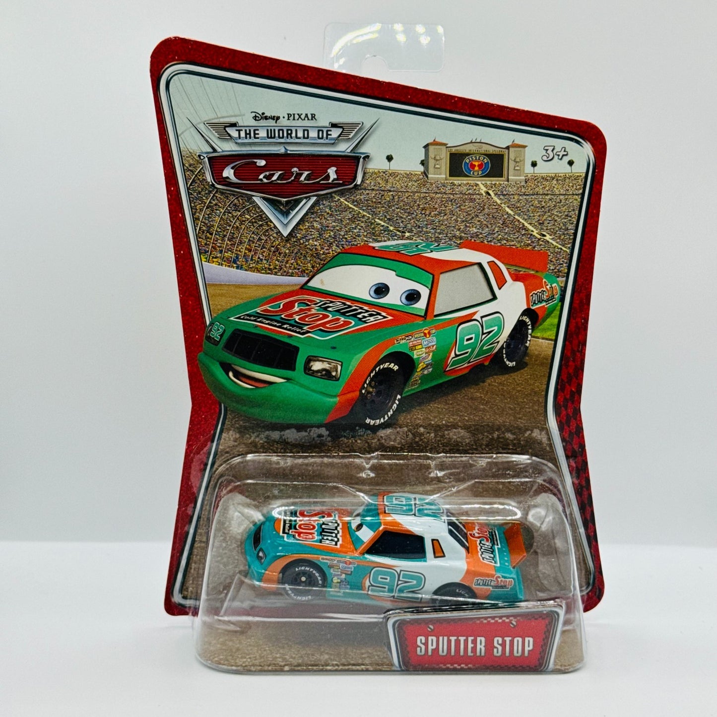 Disney Pixar Cars - SPUTTER STOP MURRAY CLUTCHBURN Piston Cup 2008- 1:55 Diecast
