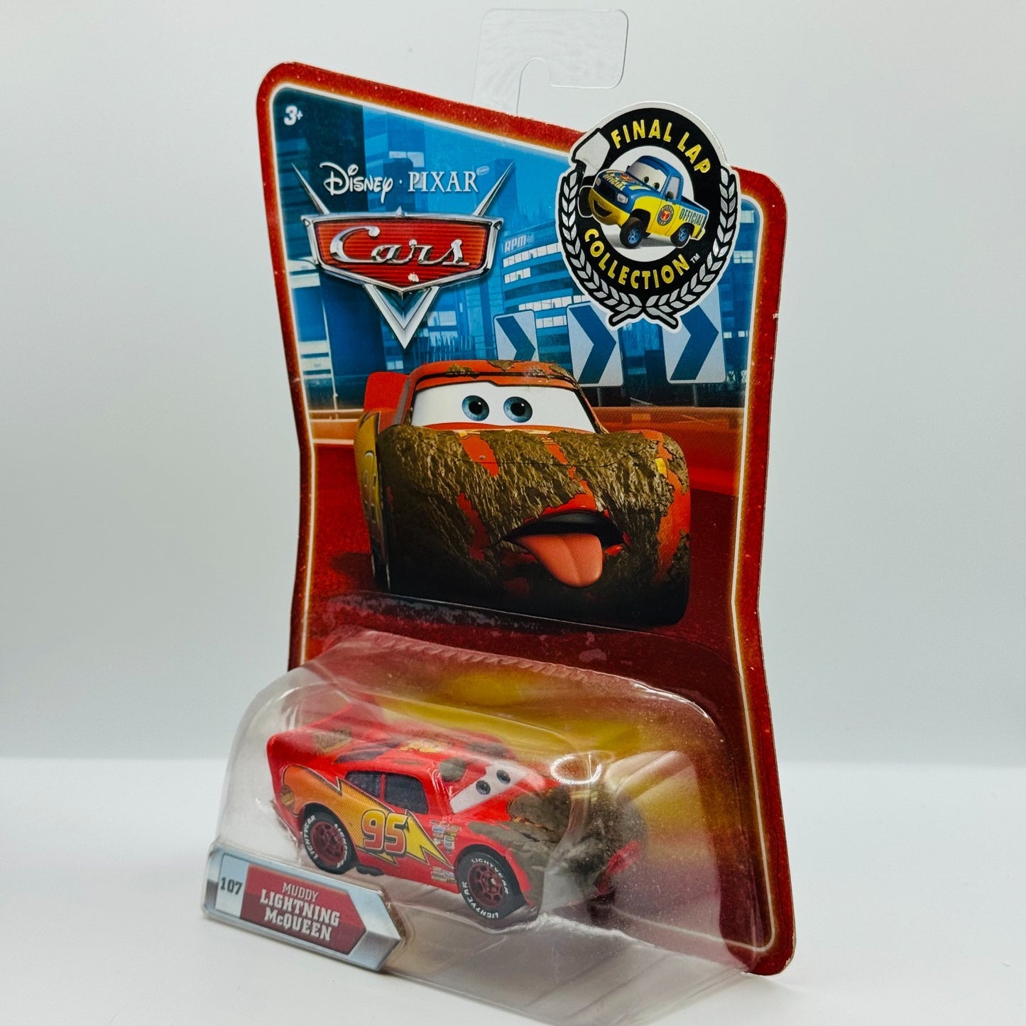 Disney Pixar Cars - MUDDY LIGHTNING MCQUEEN Final Lap 2010 - 1:55 Diecast