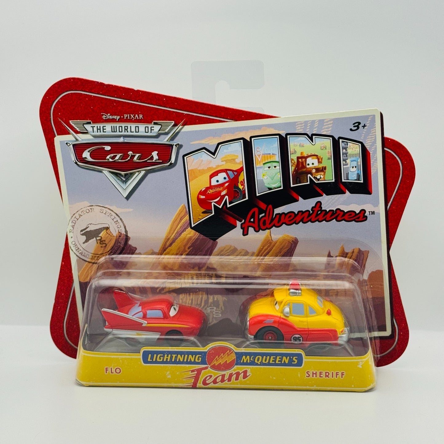 Disney Pixar Cars - Mini Adventures FLO & SHERIFF - Lightning McQueen’s Team