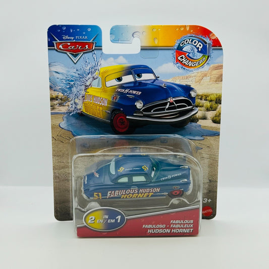Disney Pixar Cars - COLOR CHANGERS FABULOUS HUDSON HORNET YELLOW/BLUE 1:55 Scale