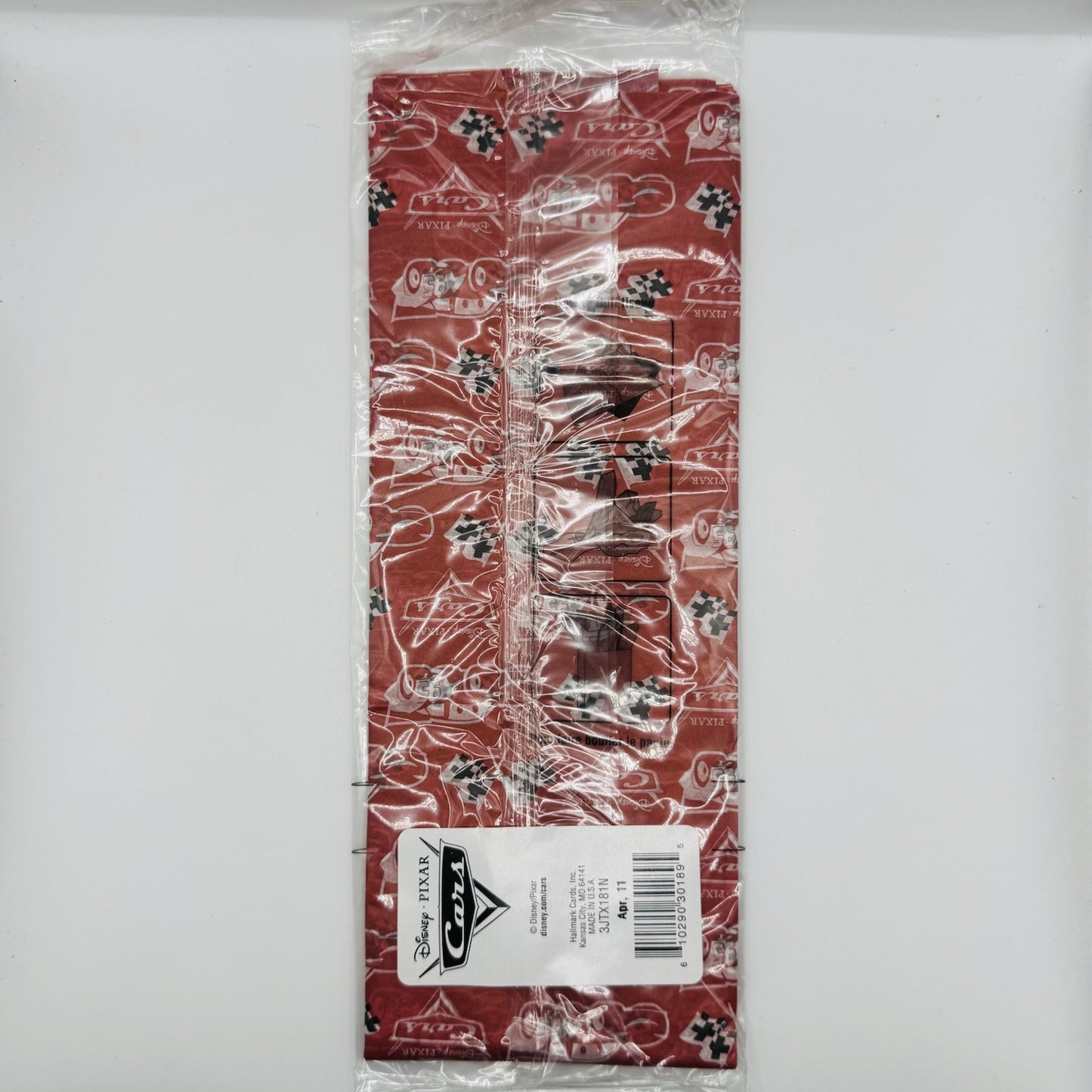 Disney Pixar Cars - HALLMARK TISSUE PAPER MCQUEEN 2009 - Gift Wrap Christmas