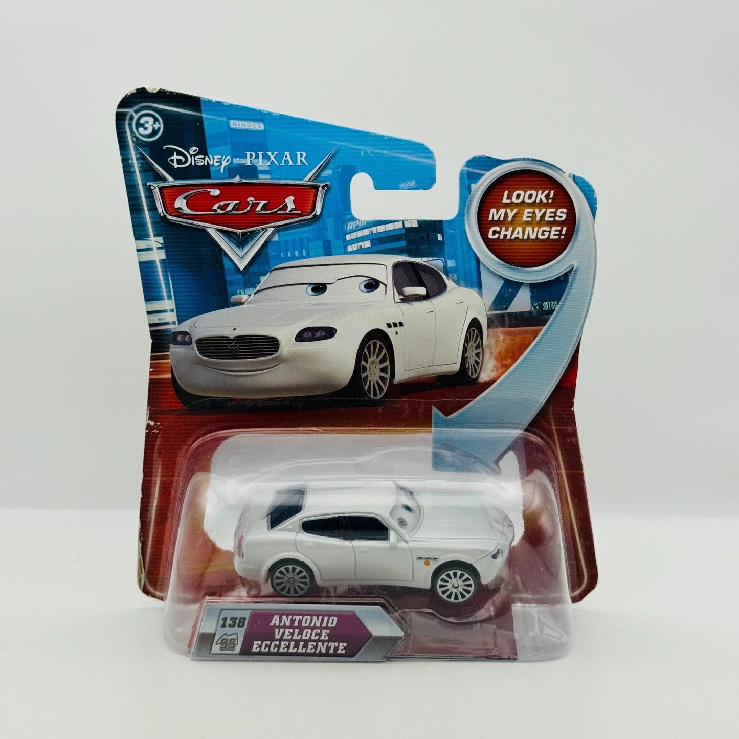 Disney Pixar Cars - LENTICULAR ANTONIO VELOCE ECCELLENTE Eyes 2010 -1:55 Diecast