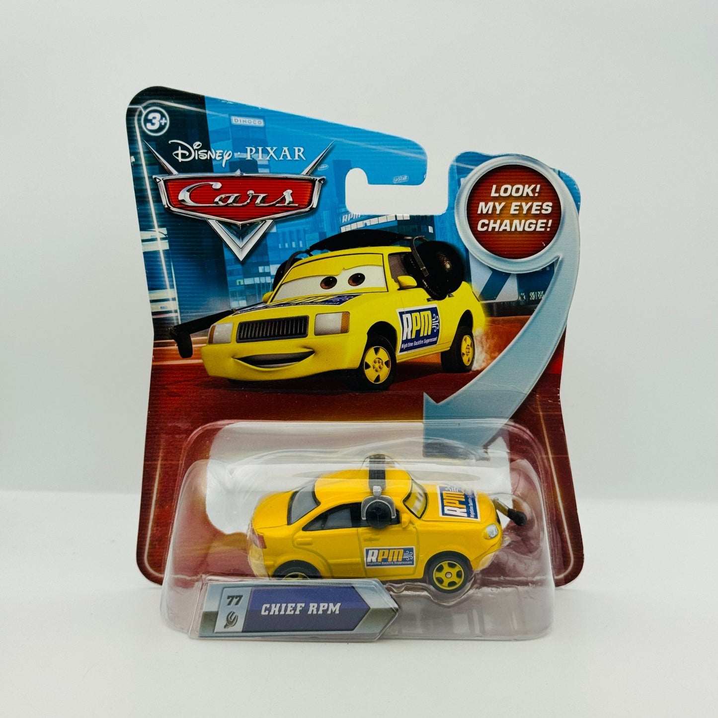 Disney Pixar Cars - LENTICULAR CHIEF RPM My Eyes Change 2010 - 1:55 Diecast