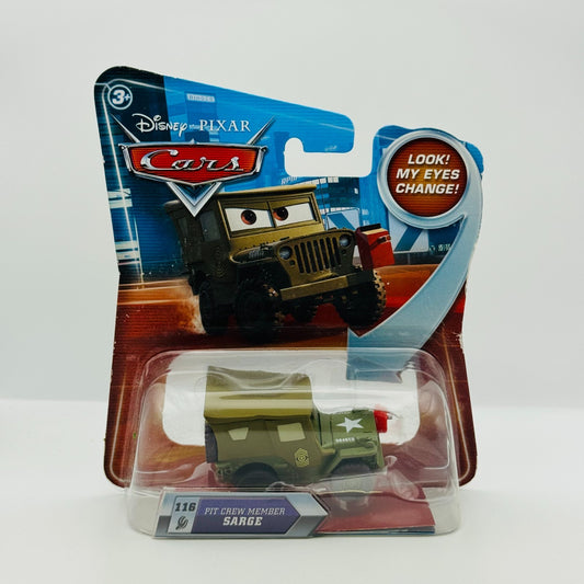 Disney Pixar Cars - LENTICULAR PIT CREW MEMBER SARGE Eyes Change - 1:55 Diecast