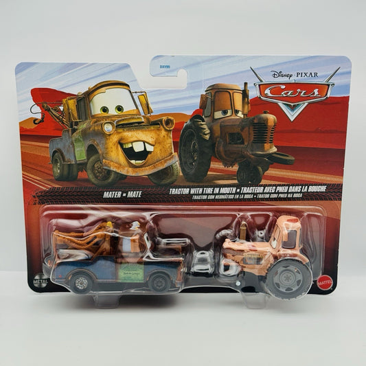 Disney Pixar Cars - TOW MATER & TRACTOR WITH TIRE 2-Pk 2025 - 1:55 Diecast