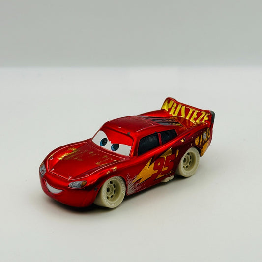Disney Pixar Cars - SANDY FIREBALL BEACH RRC MCQUEEN - 1:55 Diecast *Bent Wheel*