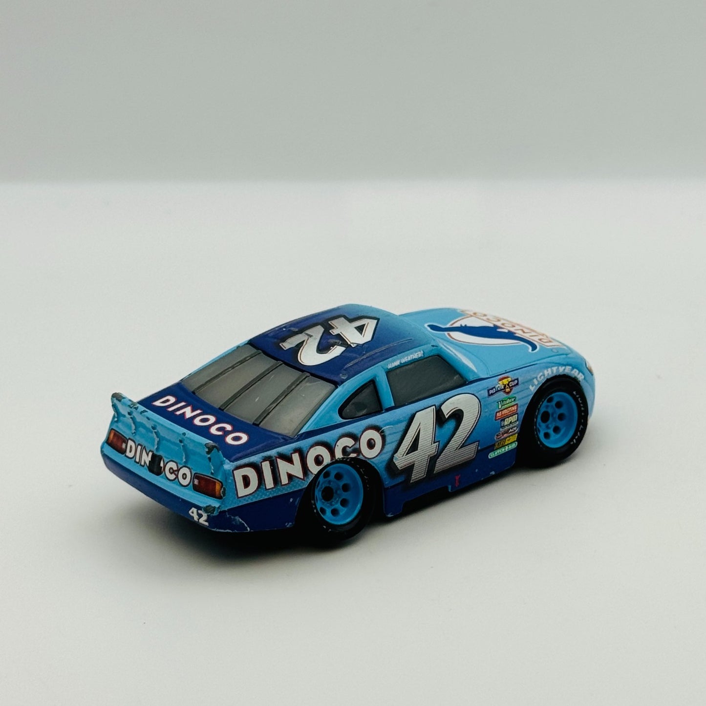 Disney Pixar Cars - CAL WEATHERS DINOCO #42 - 1:55 Diecast *Bent Wheel*
