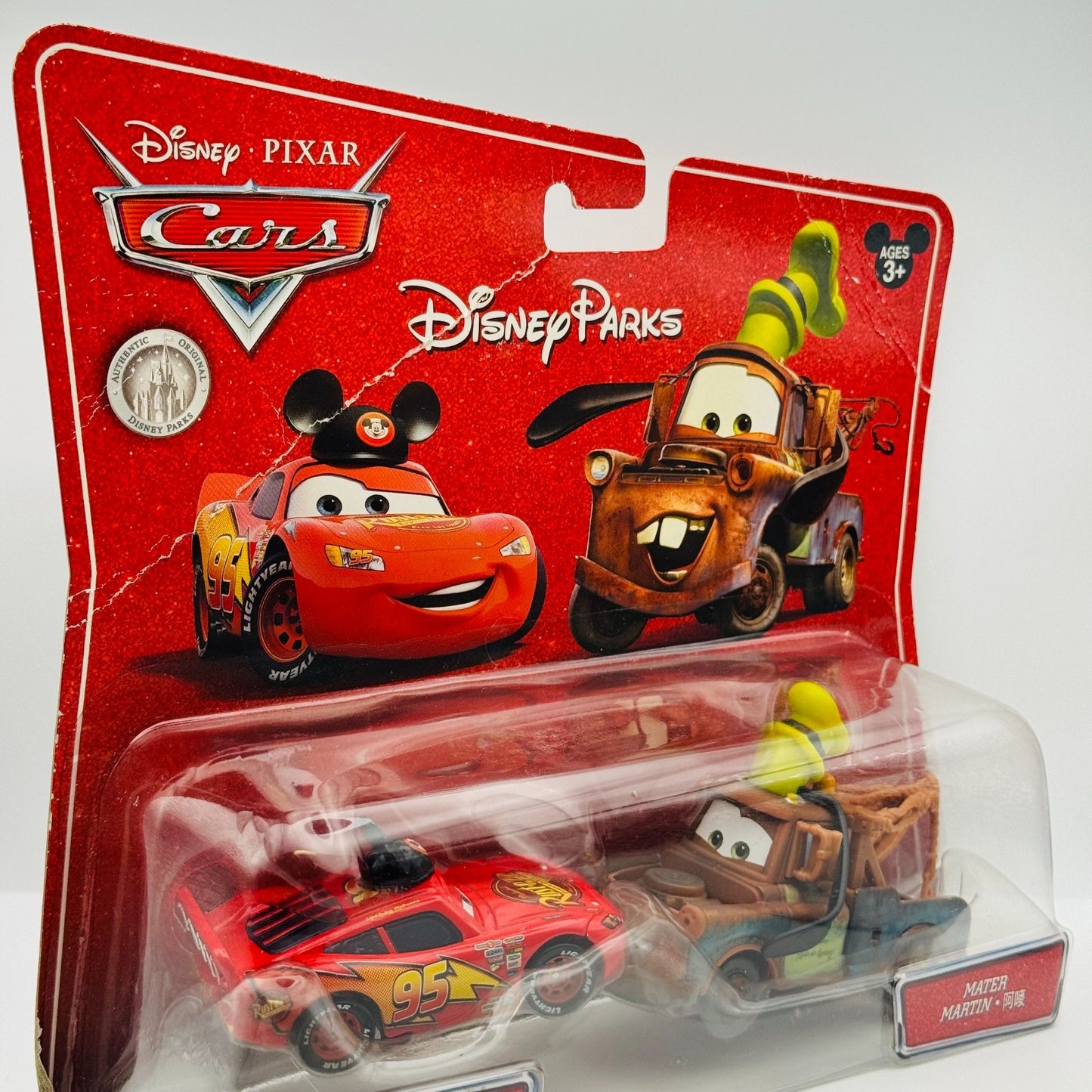 Disney Pixar Cars - DISNEY PARKS MICKEY MCQUEEN & GOOFY MATER - 1:55 Diecast