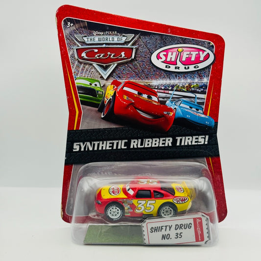 Disney Pixar Cars SHIFTY DRUG KEVIN RACINGTIRE Rubber Tires Piston 1:55 Diecast