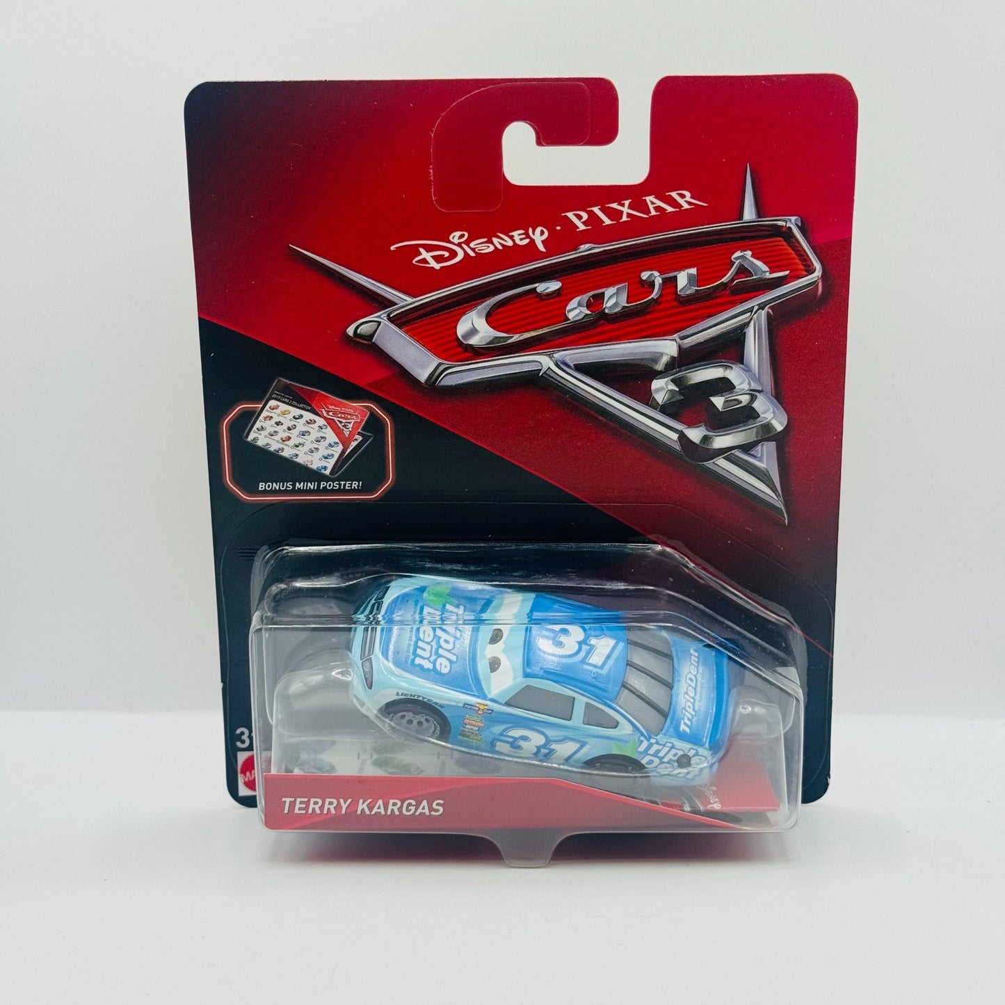 Disney Pixar Cars - TERRY KARGAS TRIPLE DENT Veteran Racer 2017 - 1:55 Diecast