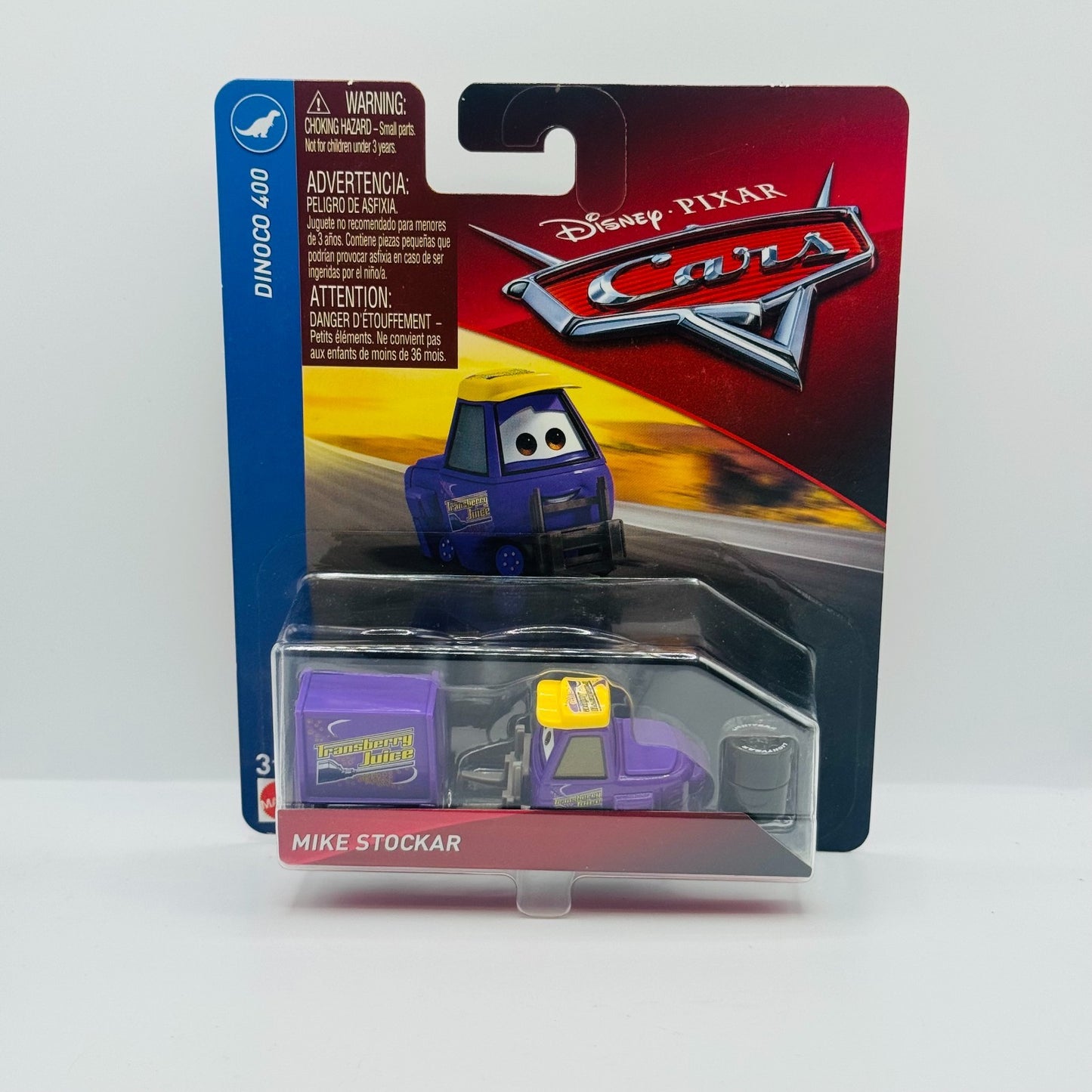 Disney Pixar Cars - MIKE STOCKAR TRANSBERRY JUICE PITTY 2018 - 1:55 Diecast
